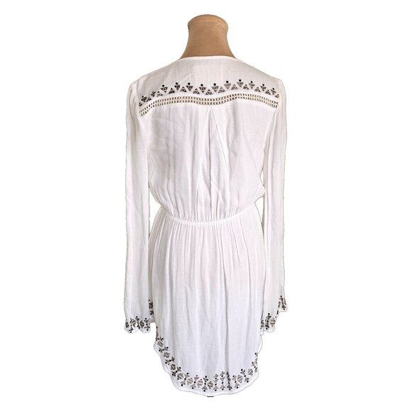 The Jetset Diaries Aztec Mini Dress in Ivory Sz S - Picture 9 of 13